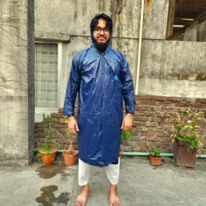 নেভি ব্লু কালার মোটা চাইনিজ ফেব্রিকের রেইনকোট