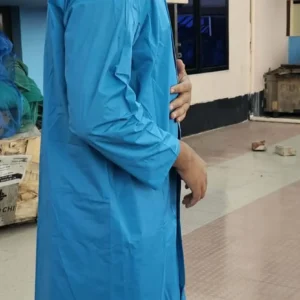 পেস্ট কালার পাতলা চাইনিজ ফেব্রিকের রেইনকোট